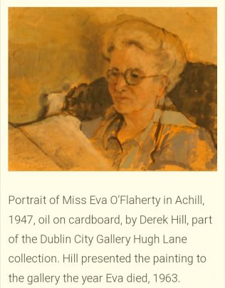 Portrait of Eva O'Flaherty by Derek Hill | Courtesy of Mary J Murphy