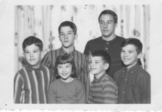 The children of Anna Mae Shields and Frank Purdy in 1967. Bottom row - Deirdre, Thomas Seán, Robert; Top Row left James, Kevin and Brian. | Purdy Family Archives