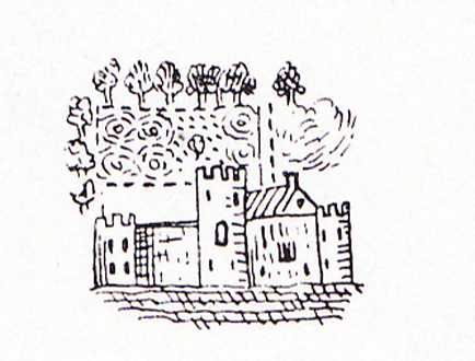 Ballyculhane Castle: Sketch by T.J. Westropp of how castle looked, c.1688 | T.J. Westropp, 'Ancient Castles ... Limerick'