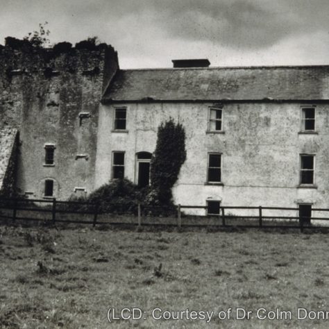 Ballyvenoge Castle: Showing adjoining house | Courtesy of Dr Colm Donnelly, Queen's University Belfast