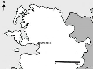 Location of Burrishoole friary, Co. Mayo