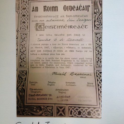 Grandad Tommy's Primary Certificate.