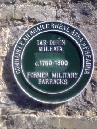 Ballina Military Barracks Plaque | Author's Personal Photo