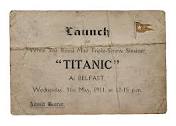 Object No. 89 'Titanic' launch ticket, 1911 | Ulster Folk and Transport Museum